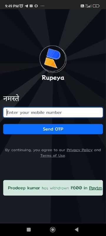 Rupeya app sign up